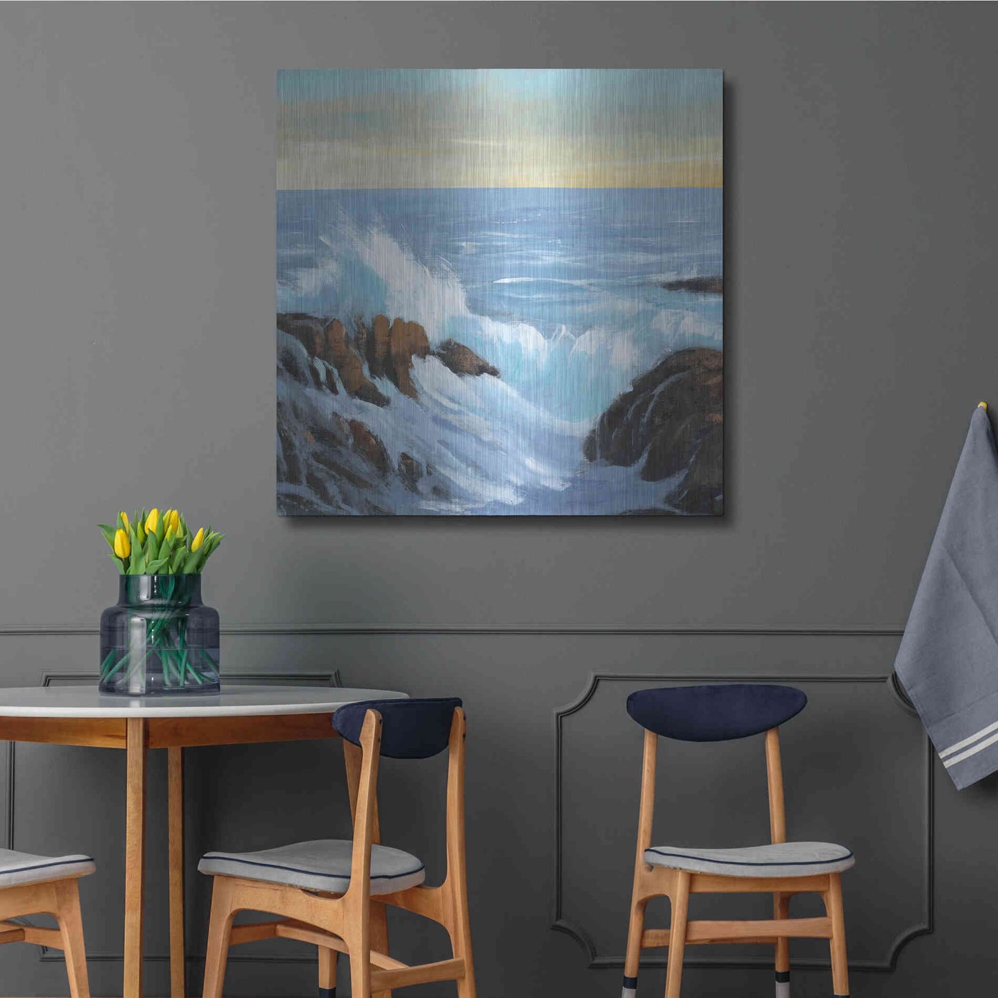 Luxe Metal Art 'Rip Tide II' by Tim O'Toole, Metal Wall Art,36x36