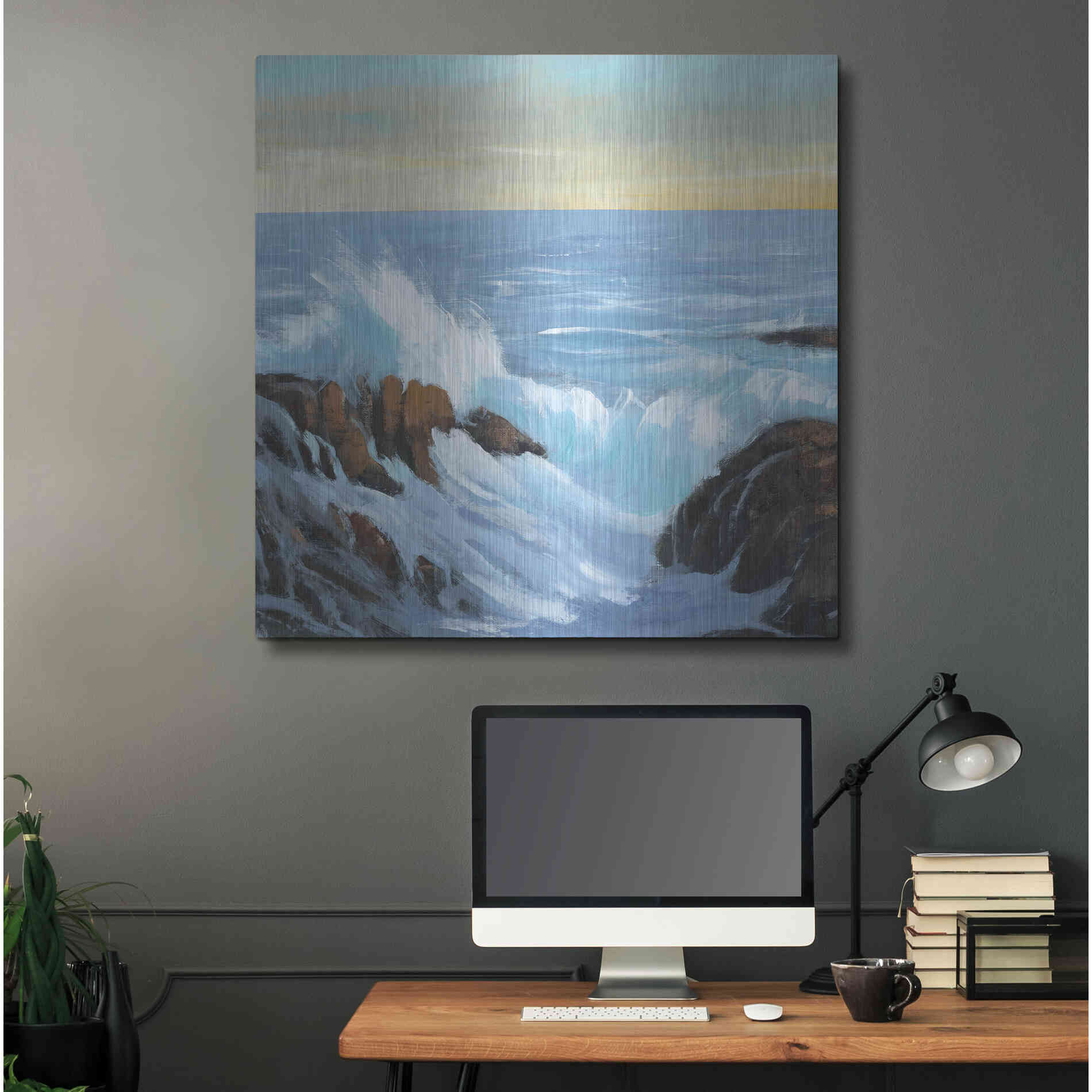 Luxe Metal Art 'Rip Tide II' by Tim O'Toole, Metal Wall Art,36x36
