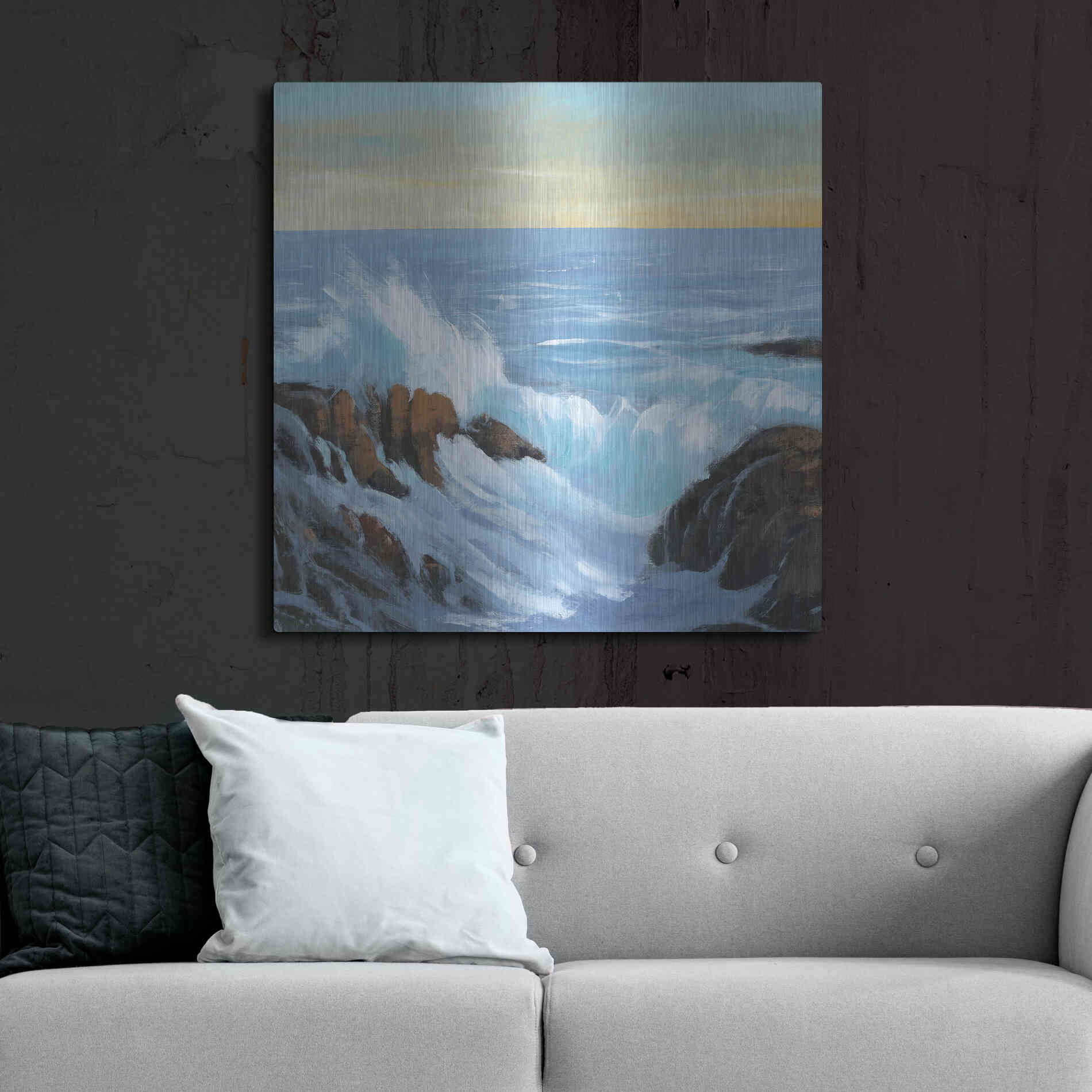 Luxe Metal Art 'Rip Tide II' by Tim O'Toole, Metal Wall Art,36x36