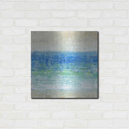 Luxe Metal Art 'Ocean Impressions I' by Tim O'Toole, Metal Wall Art,24x24