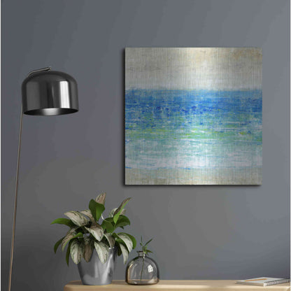 Luxe Metal Art 'Ocean Impressions I' by Tim O'Toole, Metal Wall Art,24x24