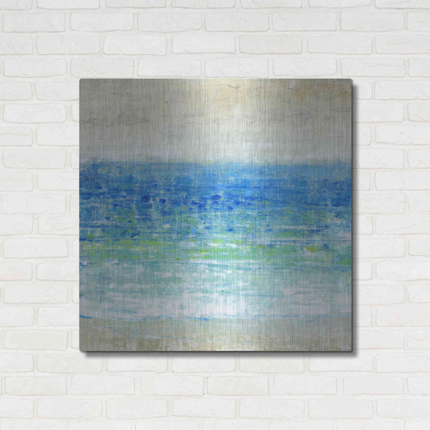 Luxe Metal Art 'Ocean Impressions I' by Tim O'Toole, Metal Wall Art,36x36