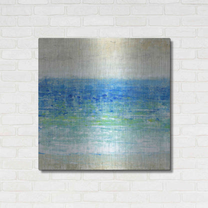 Luxe Metal Art 'Ocean Impressions I' by Tim O'Toole, Metal Wall Art,36x36