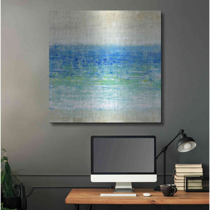 Luxe Metal Art 'Ocean Impressions I' by Tim O'Toole, Metal Wall Art,36x36