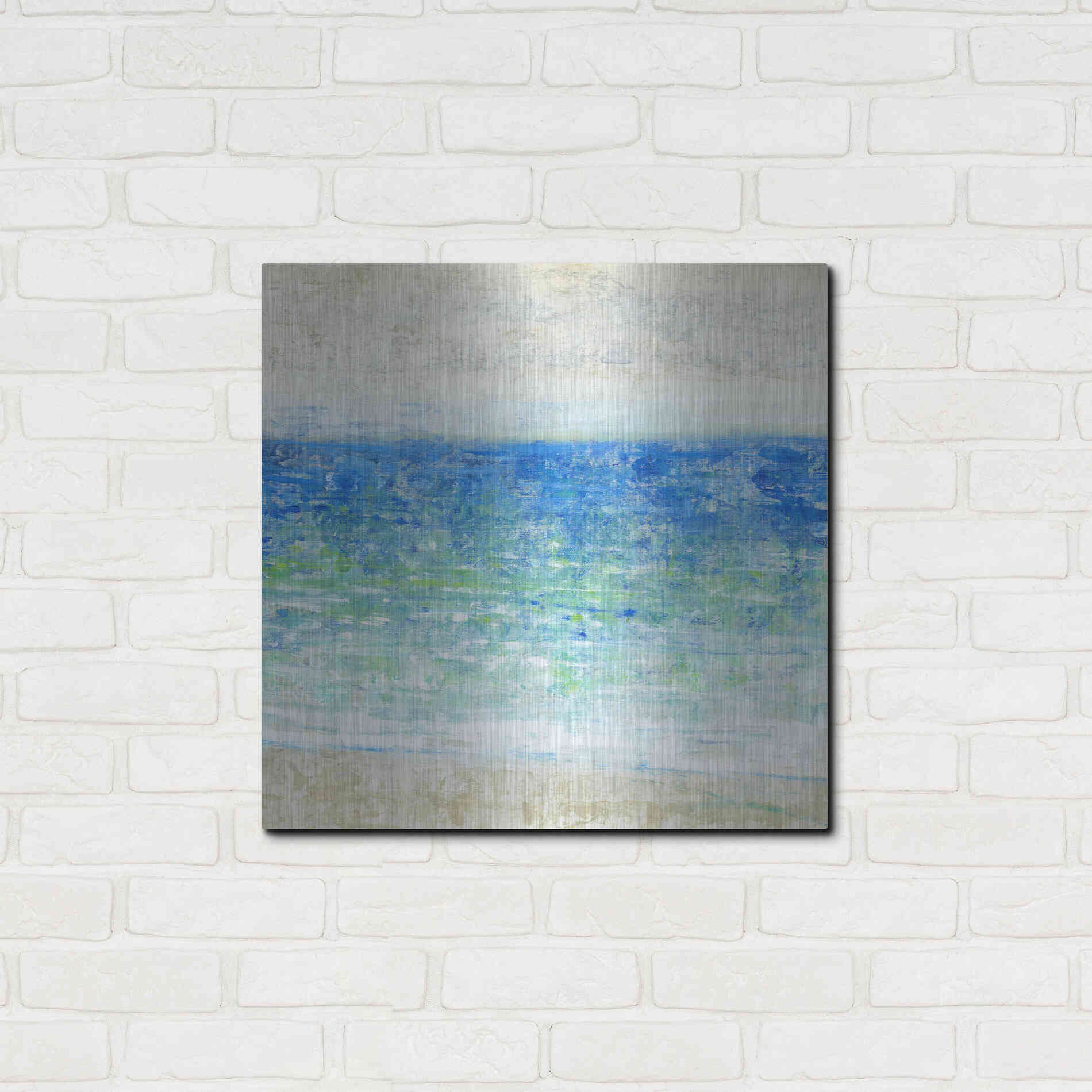 Luxe Metal Art 'Ocean Impressions II' by Tim O'Toole, Metal Wall Art,24x24