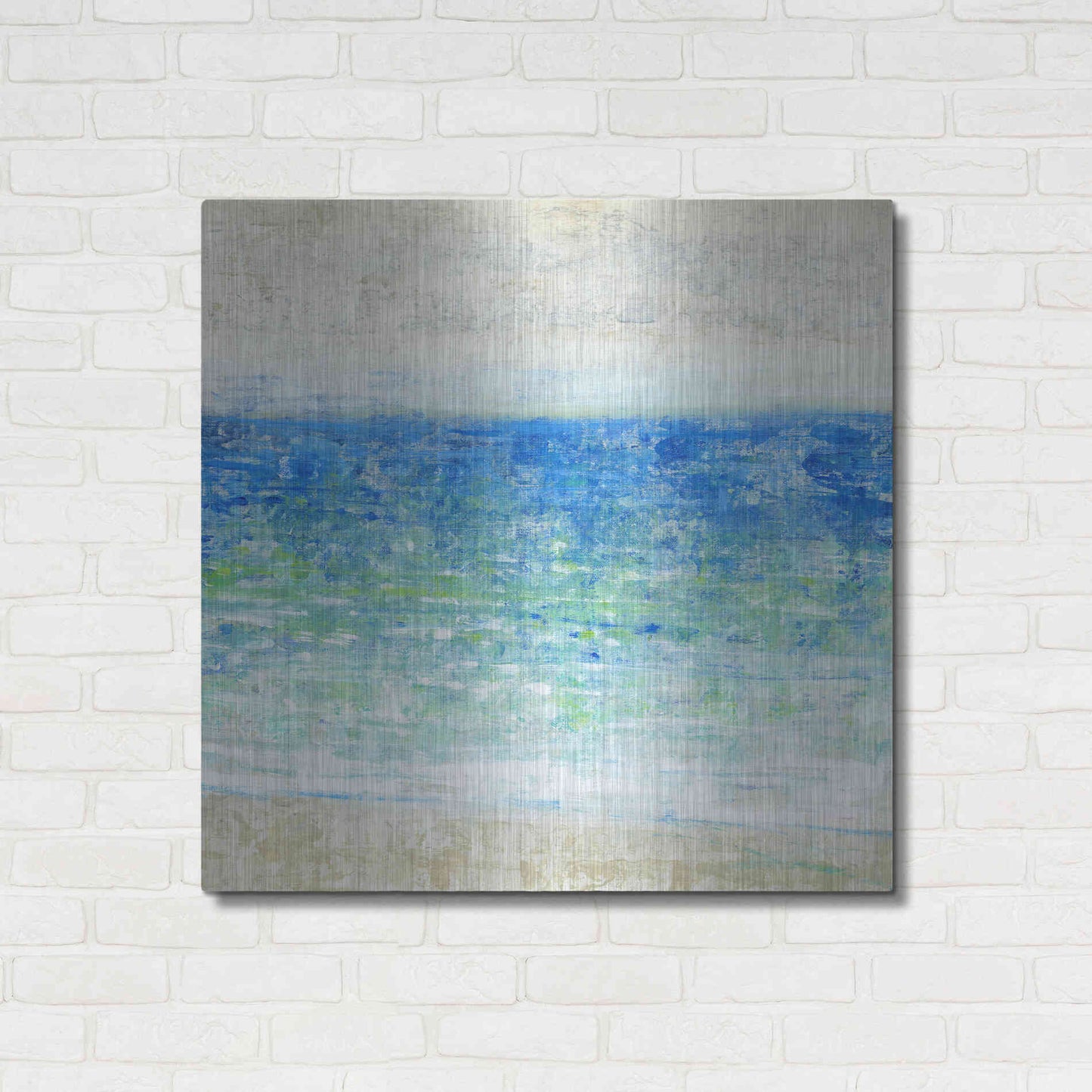 Luxe Metal Art 'Ocean Impressions II' by Tim O'Toole, Metal Wall Art,36x36