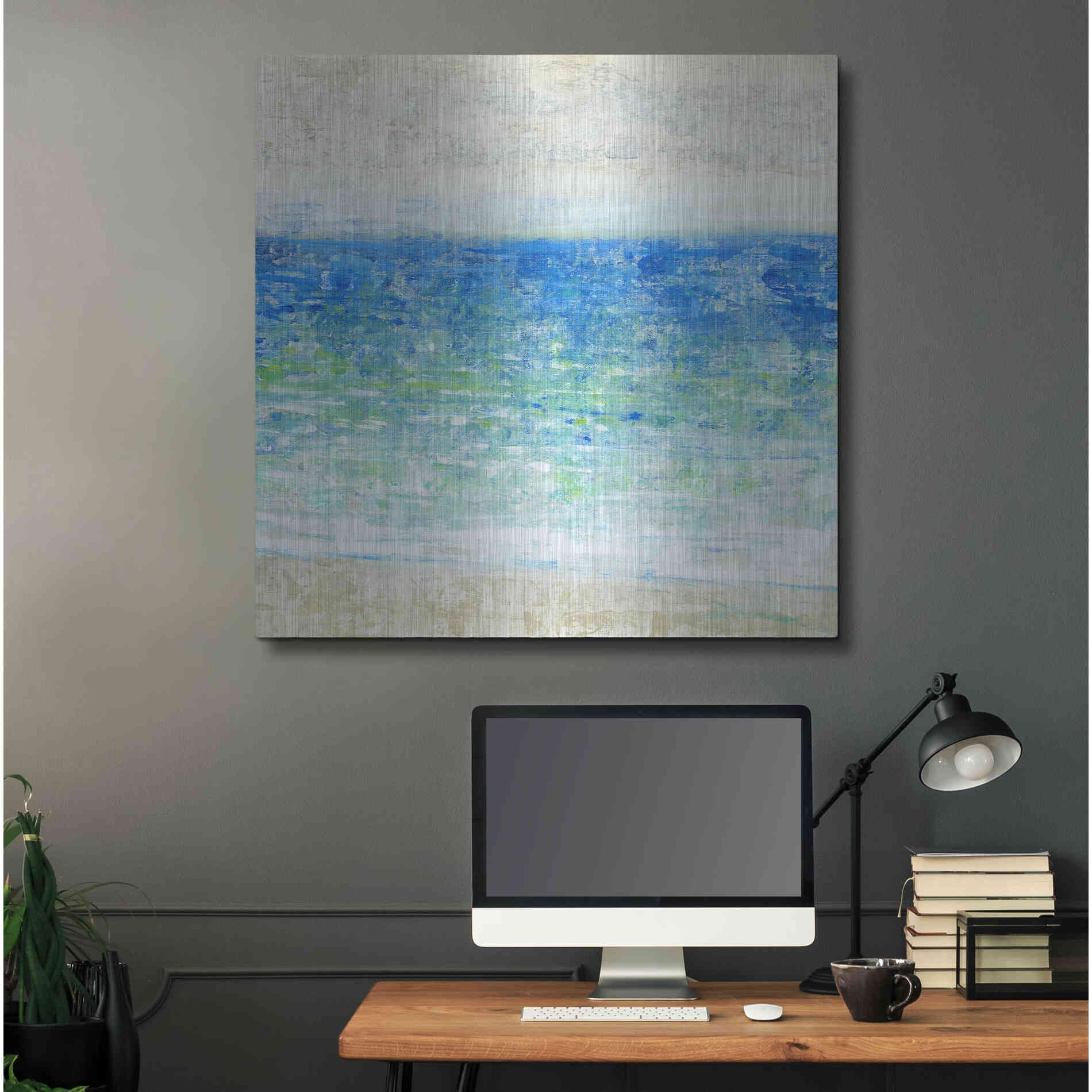 Luxe Metal Art 'Ocean Impressions II' by Tim O'Toole, Metal Wall Art,36x36