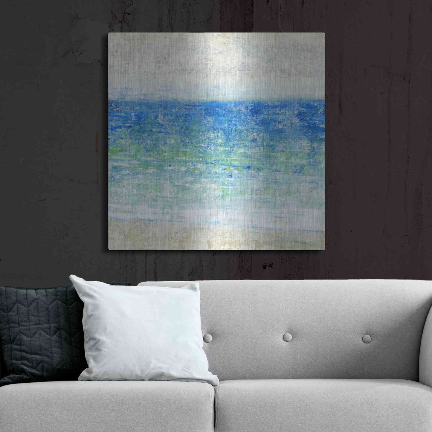 Luxe Metal Art 'Ocean Impressions II' by Tim O'Toole, Metal Wall Art,36x36