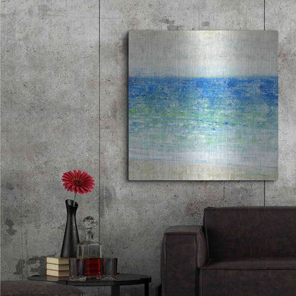 Luxe Metal Art 'Ocean Impressions II' by Tim O'Toole, Metal Wall Art,36x36