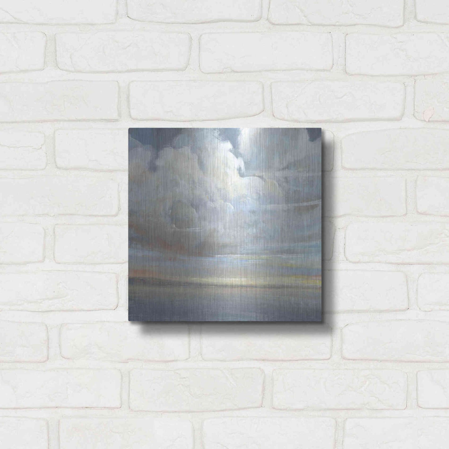 Luxe Metal Art 'Passing Storm II' by Tim O'Toole, Metal Wall Art,12x12