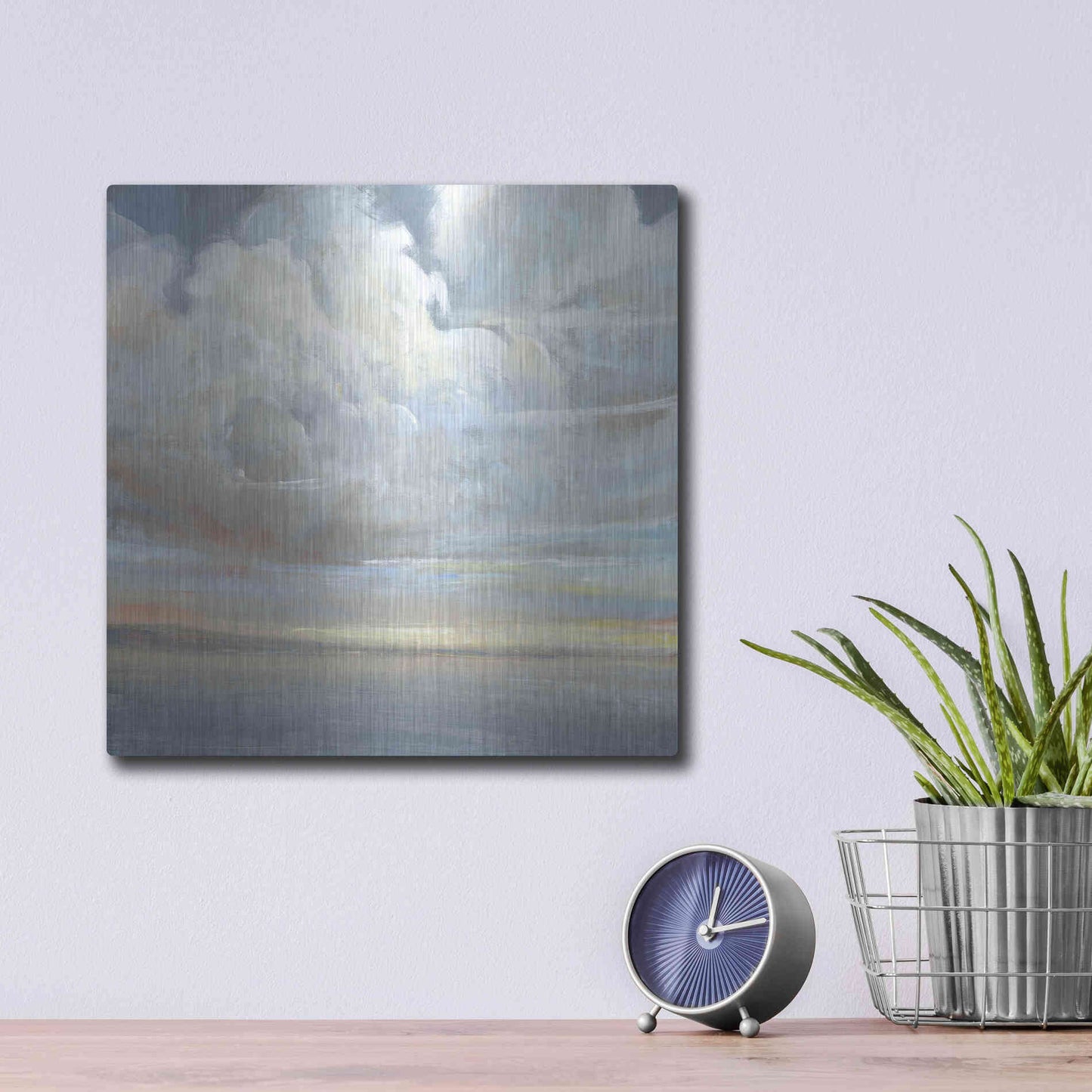 Luxe Metal Art 'Passing Storm II' by Tim O'Toole, Metal Wall Art,12x12