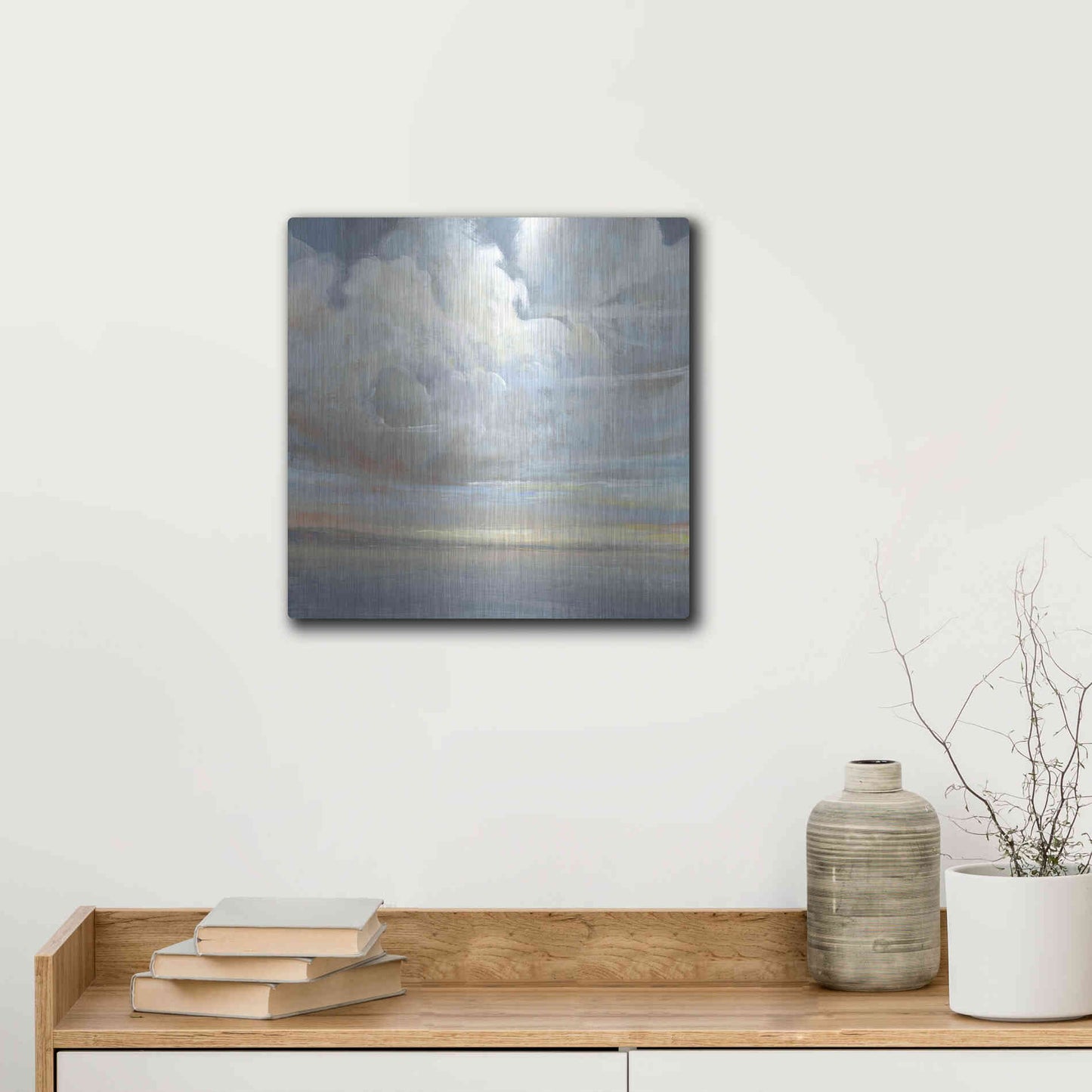 Luxe Metal Art 'Passing Storm II' by Tim O'Toole, Metal Wall Art,12x12