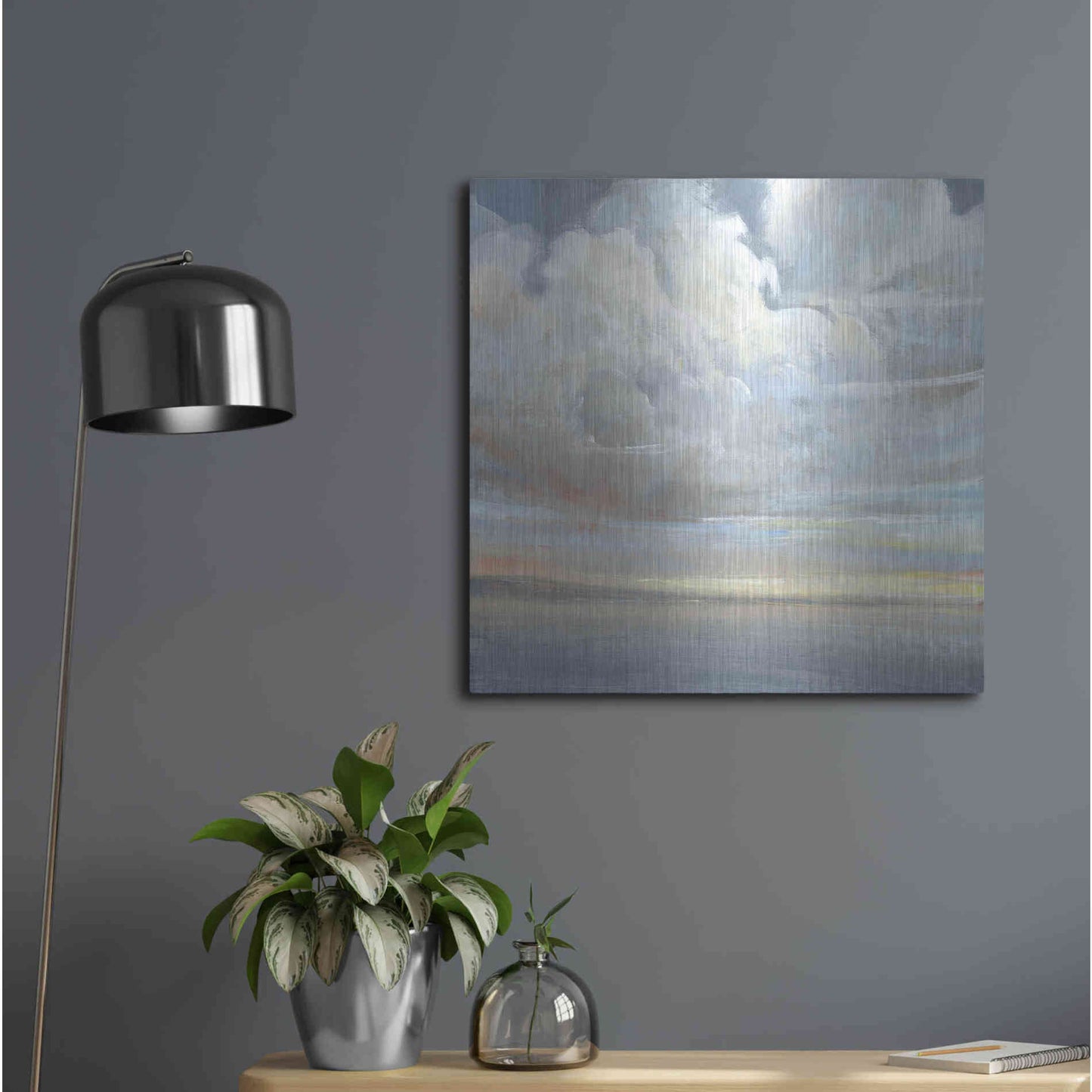 Luxe Metal Art 'Passing Storm II' by Tim O'Toole, Metal Wall Art,24x24