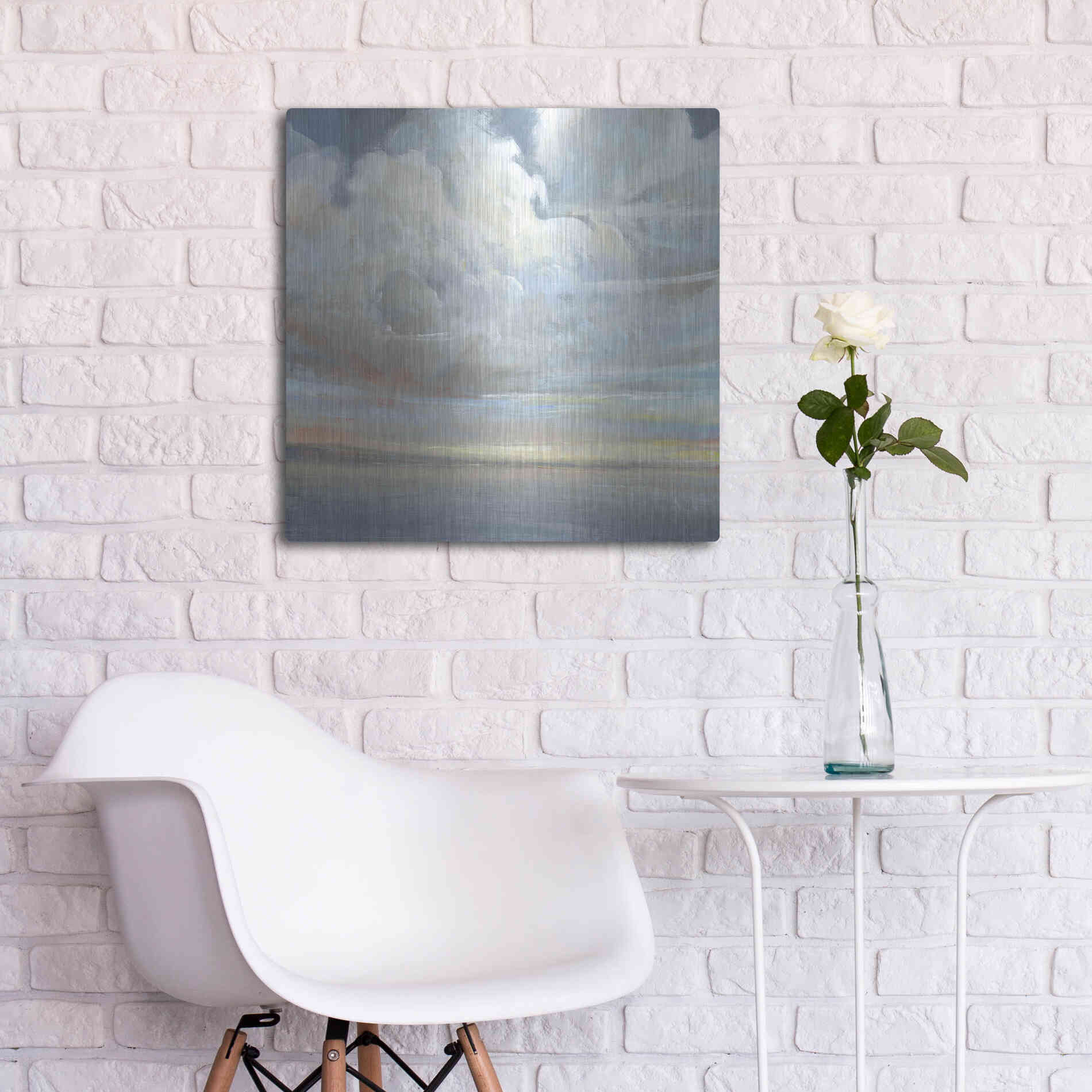 Luxe Metal Art 'Passing Storm II' by Tim O'Toole, Metal Wall Art,24x24