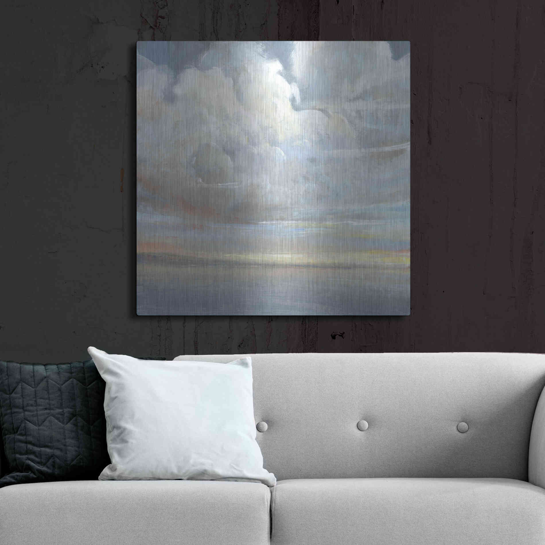 Luxe Metal Art 'Passing Storm II' by Tim O'Toole, Metal Wall Art,36x36