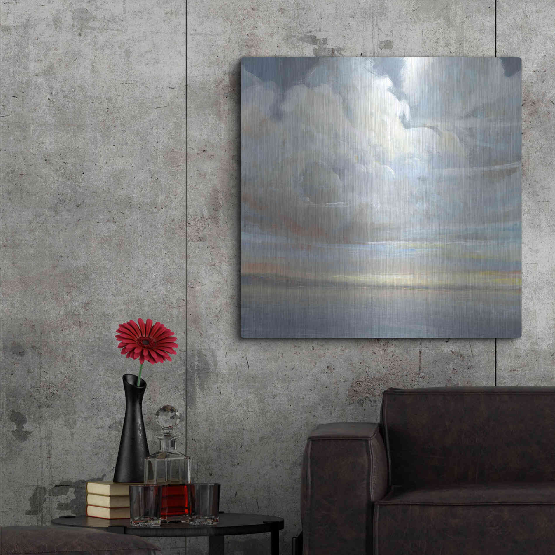 Luxe Metal Art 'Passing Storm II' by Tim O'Toole, Metal Wall Art,36x36