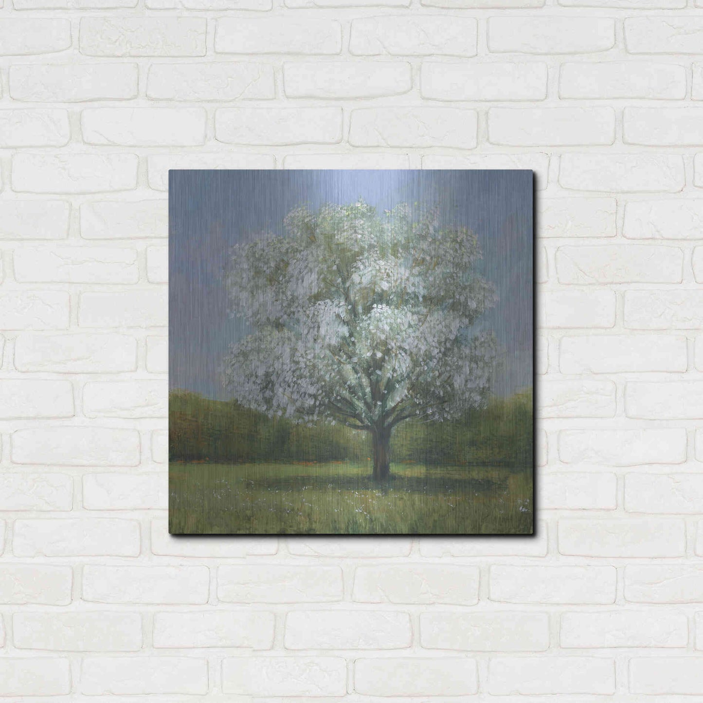 Luxe Metal Art 'Spring Blossom Tree II' by Tim O'Toole, Metal Wall Art,24x24