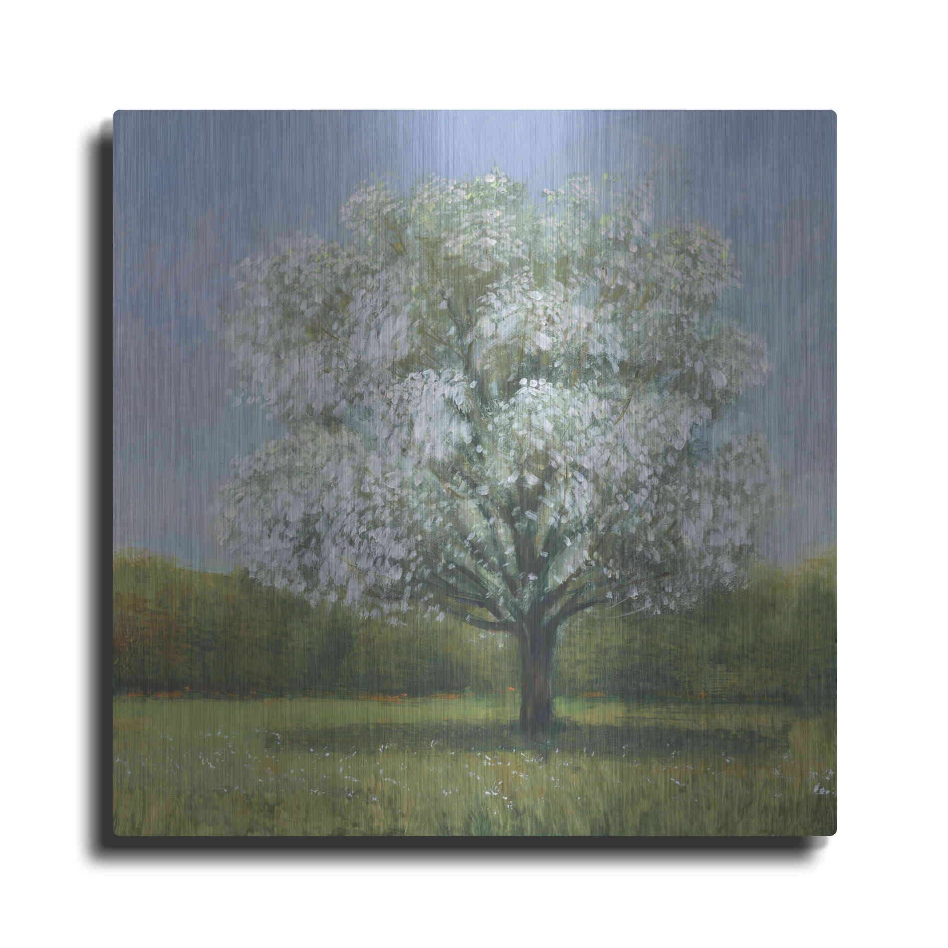 Luxe Metal Art 'Spring Blossom Tree II' by Tim O'Toole, Metal Wall Art