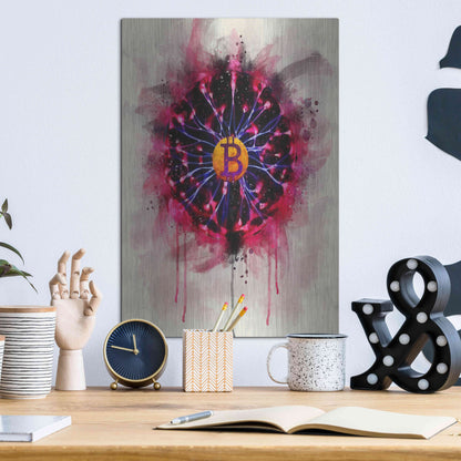 Luxe Metal Art 'Bitcoin Future' by Surma and Guillen, Metal Wall Art,12x16