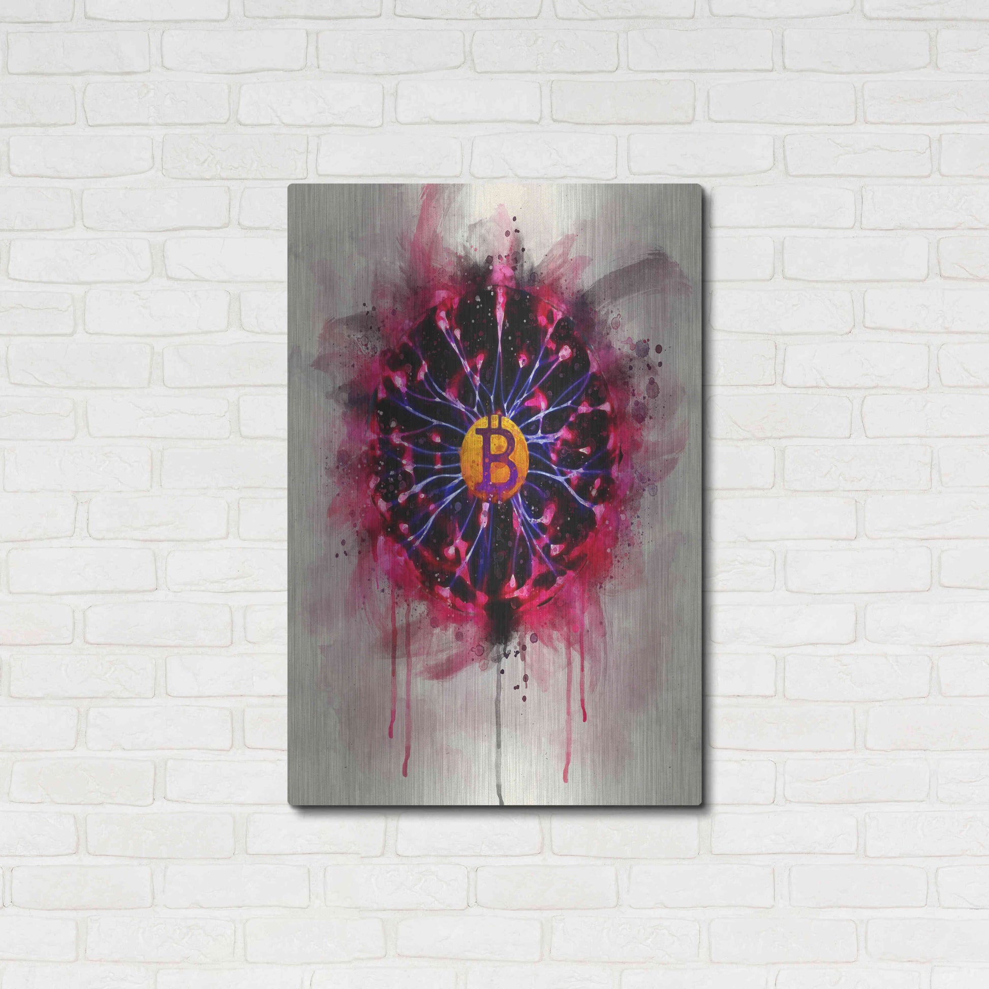 Luxe Metal Art 'Bitcoin Future' by Surma and Guillen, Metal Wall Art,24x36