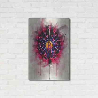 Luxe Metal Art 'Bitcoin Future' by Surma and Guillen, Metal Wall Art,24x36