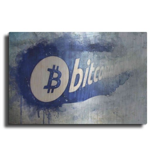 Luxe Metal Art 'Bitcoin Rule' by Surma and Guillen, Metal Wall Art