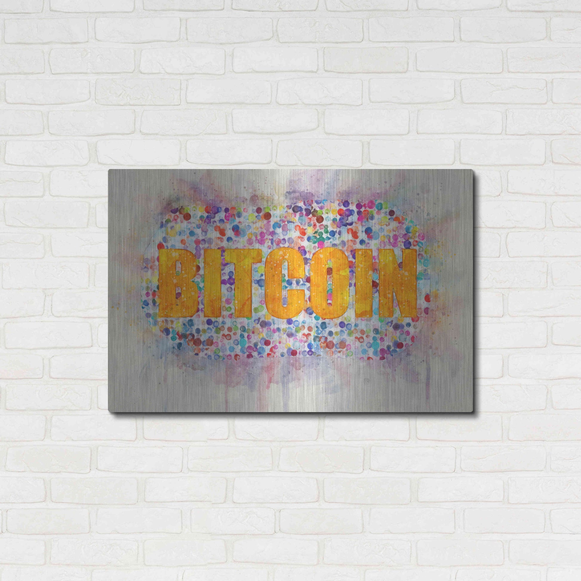 Luxe Metal Art 'Bitcoin Era 2' by Surma and Guillen, Metal Wall Art,36x24