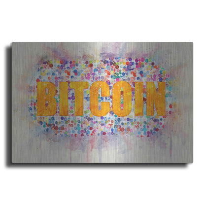 Luxe Metal Art 'Bitcoin Era 2' by Surma and Guillen, Metal Wall Art