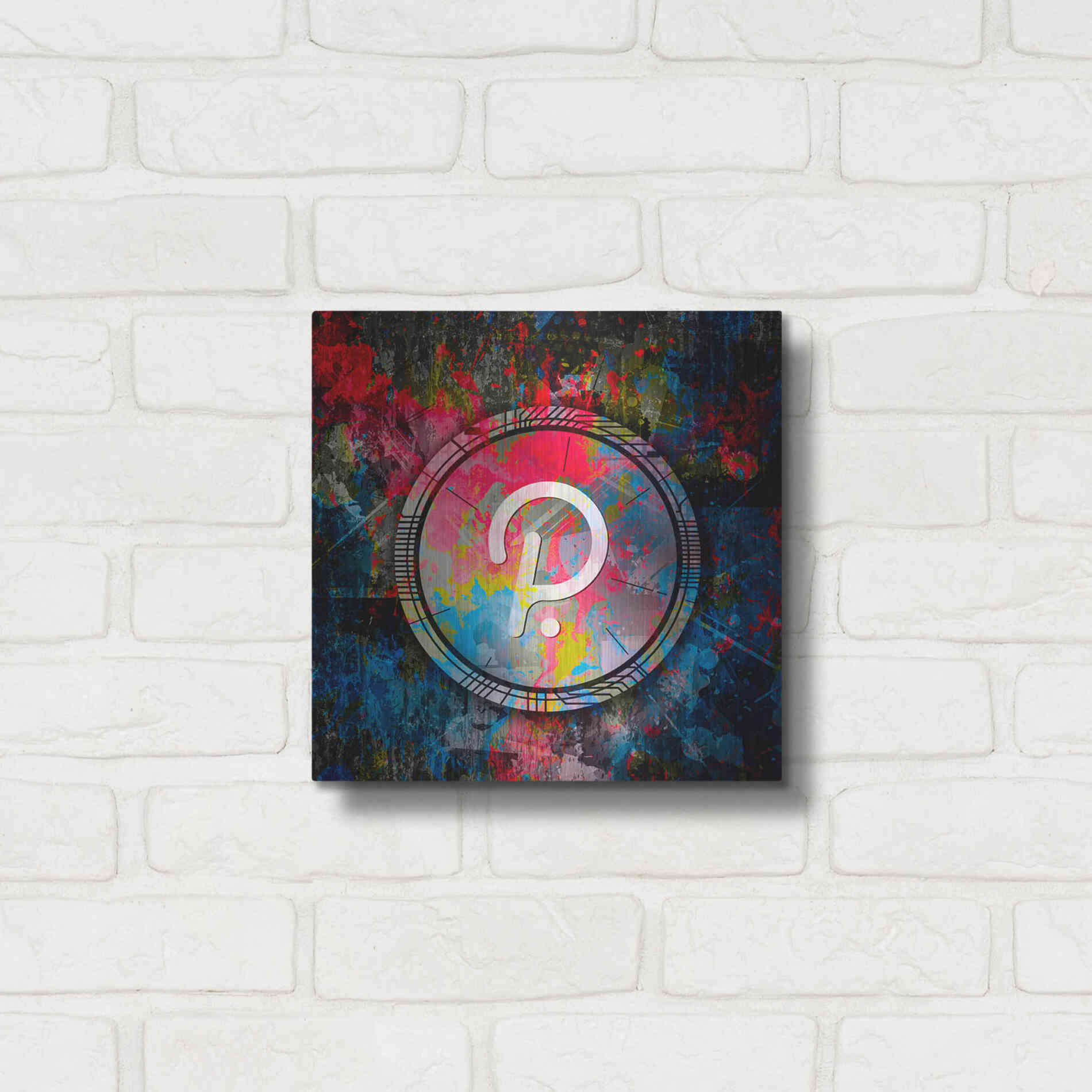 Luxe Metal Art 'DOT Polkadot Crypto Coin,' Metal Wall Art,12x12