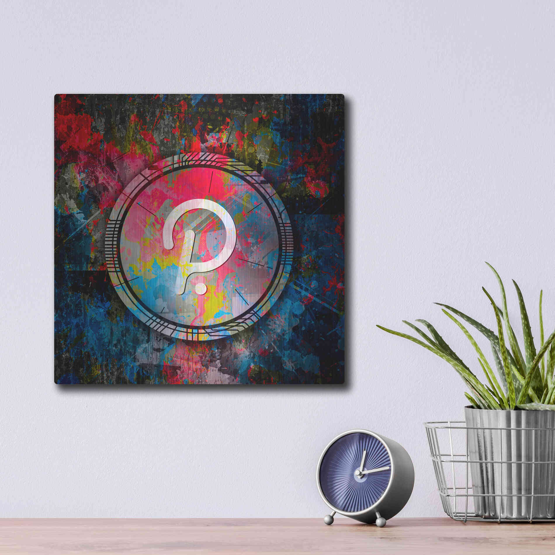 Luxe Metal Art 'DOT Polkadot Crypto Coin,' Metal Wall Art,12x12