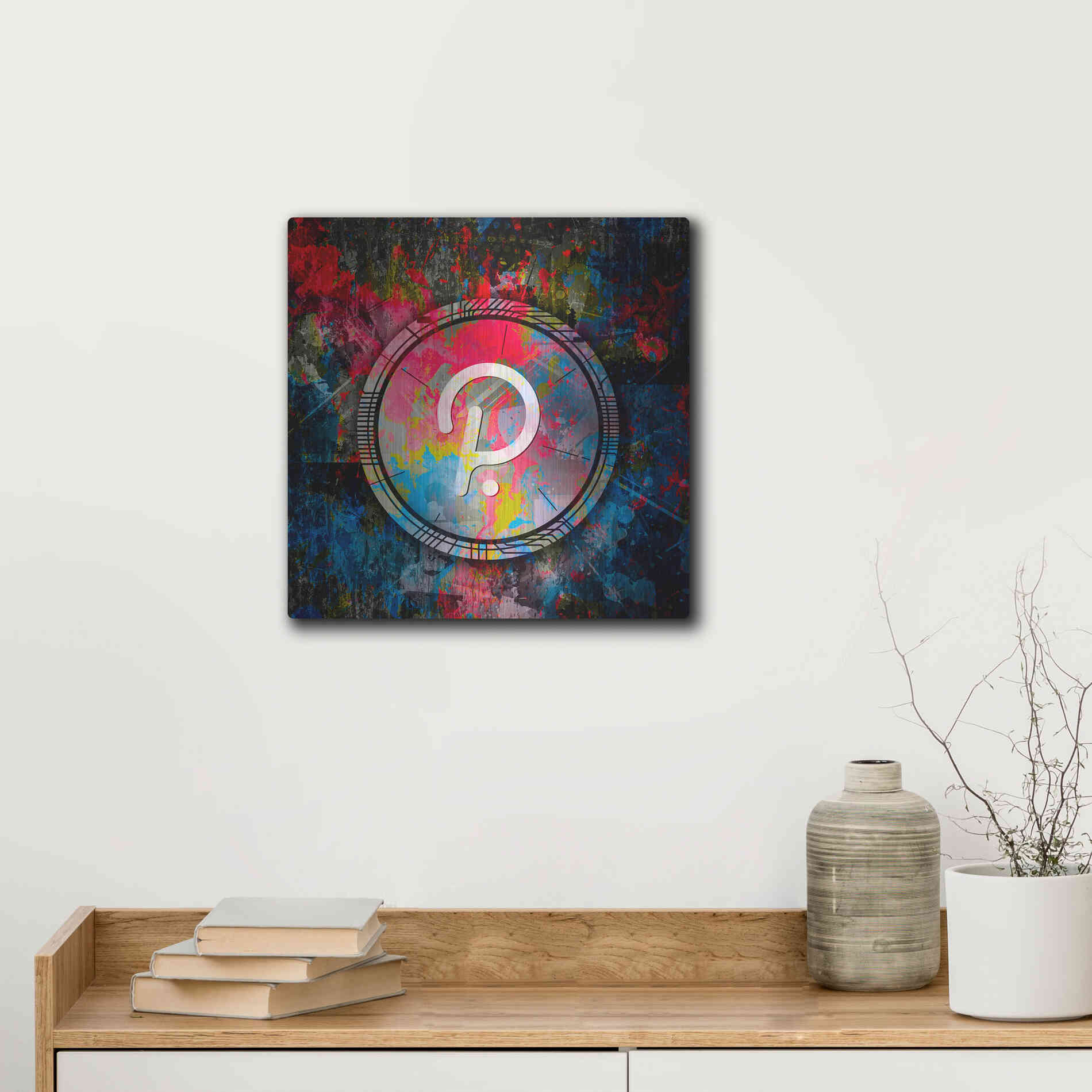 Luxe Metal Art 'DOT Polkadot Crypto Coin,' Metal Wall Art,12x12