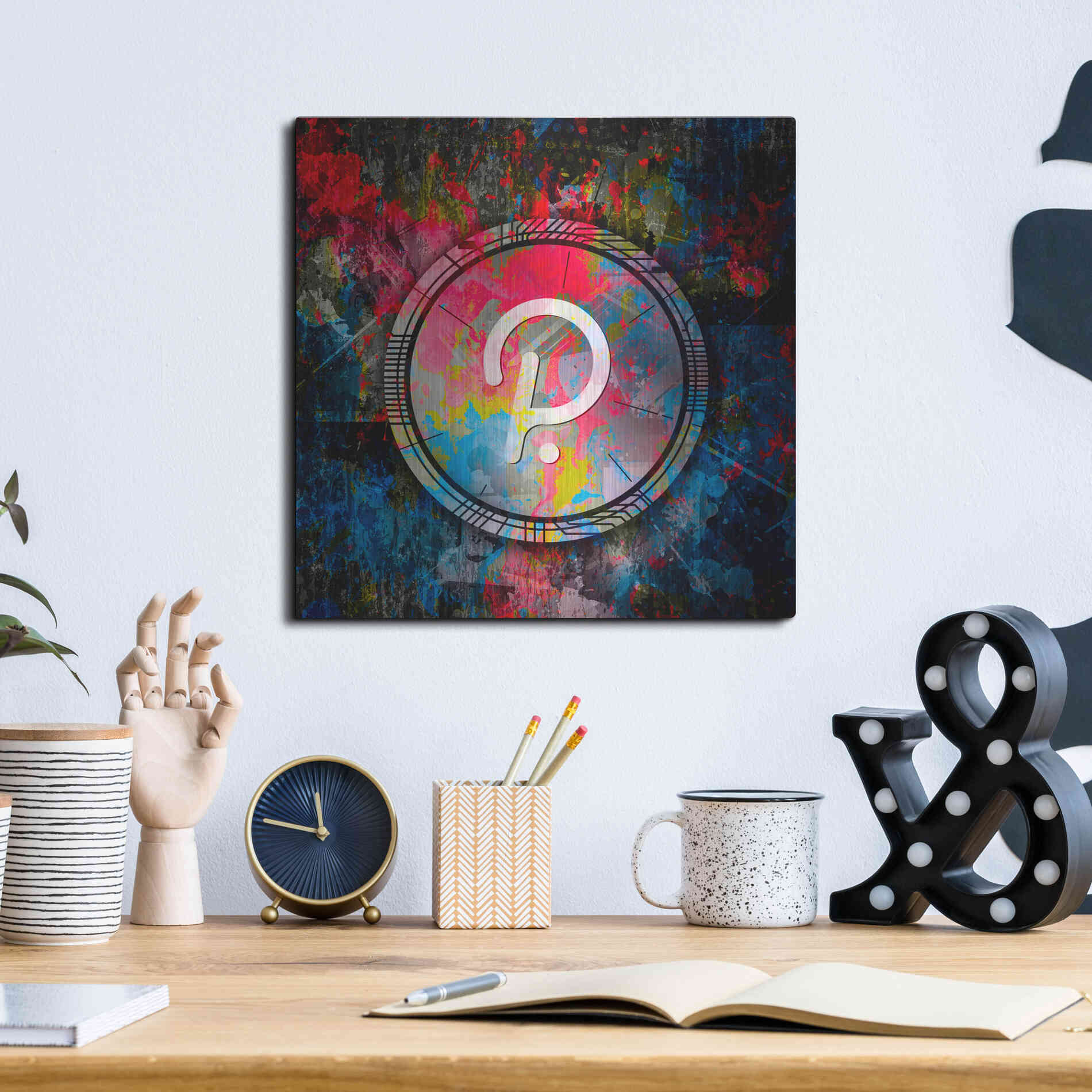 Luxe Metal Art 'DOT Polkadot Crypto Coin,' Metal Wall Art,12x12