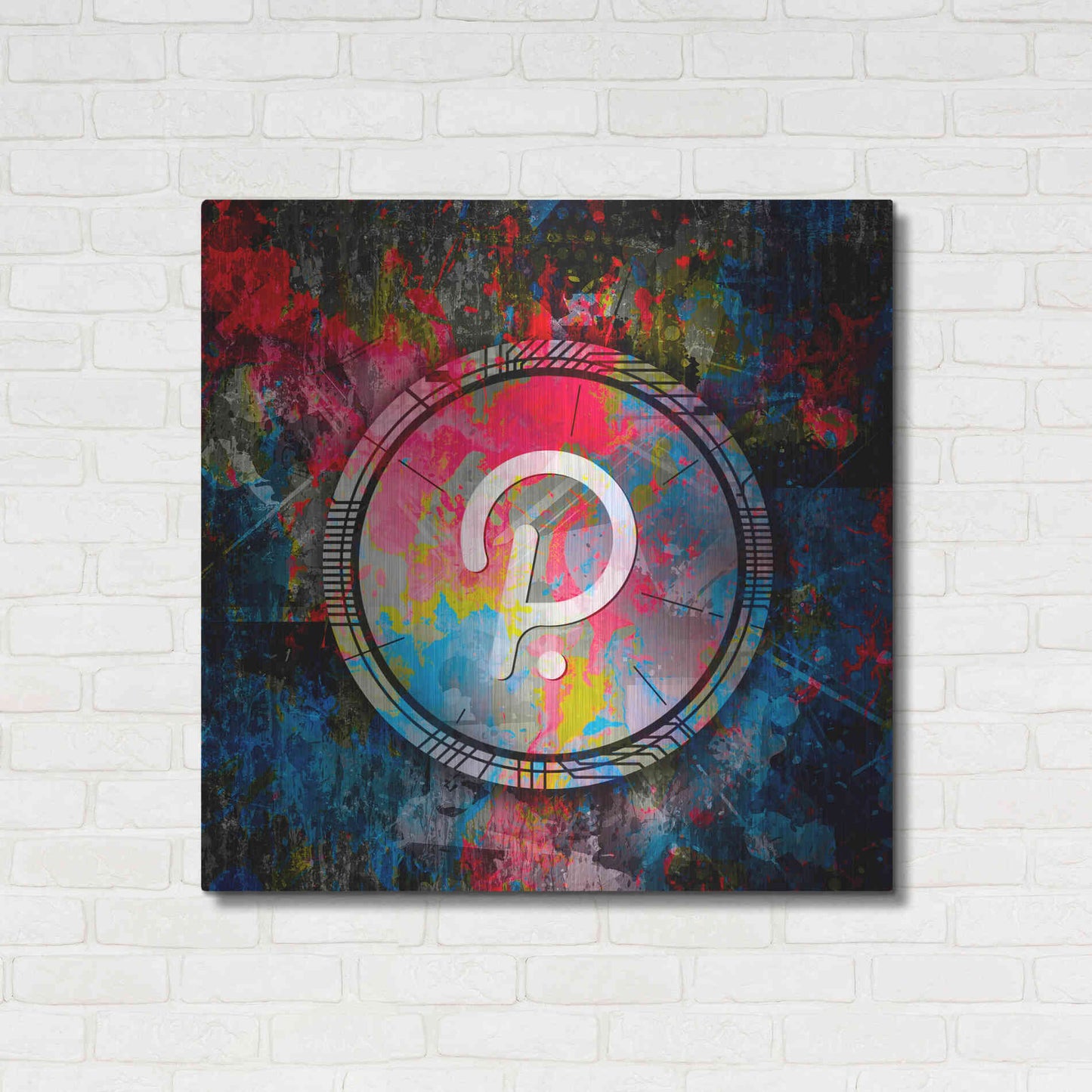Luxe Metal Art 'DOT Polkadot Crypto Coin,' Metal Wall Art,36x36