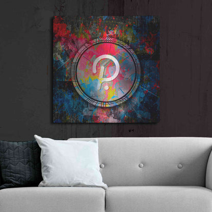 Luxe Metal Art 'DOT Polkadot Crypto Coin,' Metal Wall Art,36x36