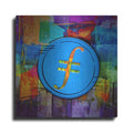 Luxe Metal Art 'FIL Filecoin Crypto Coin,' Metal Wall Art