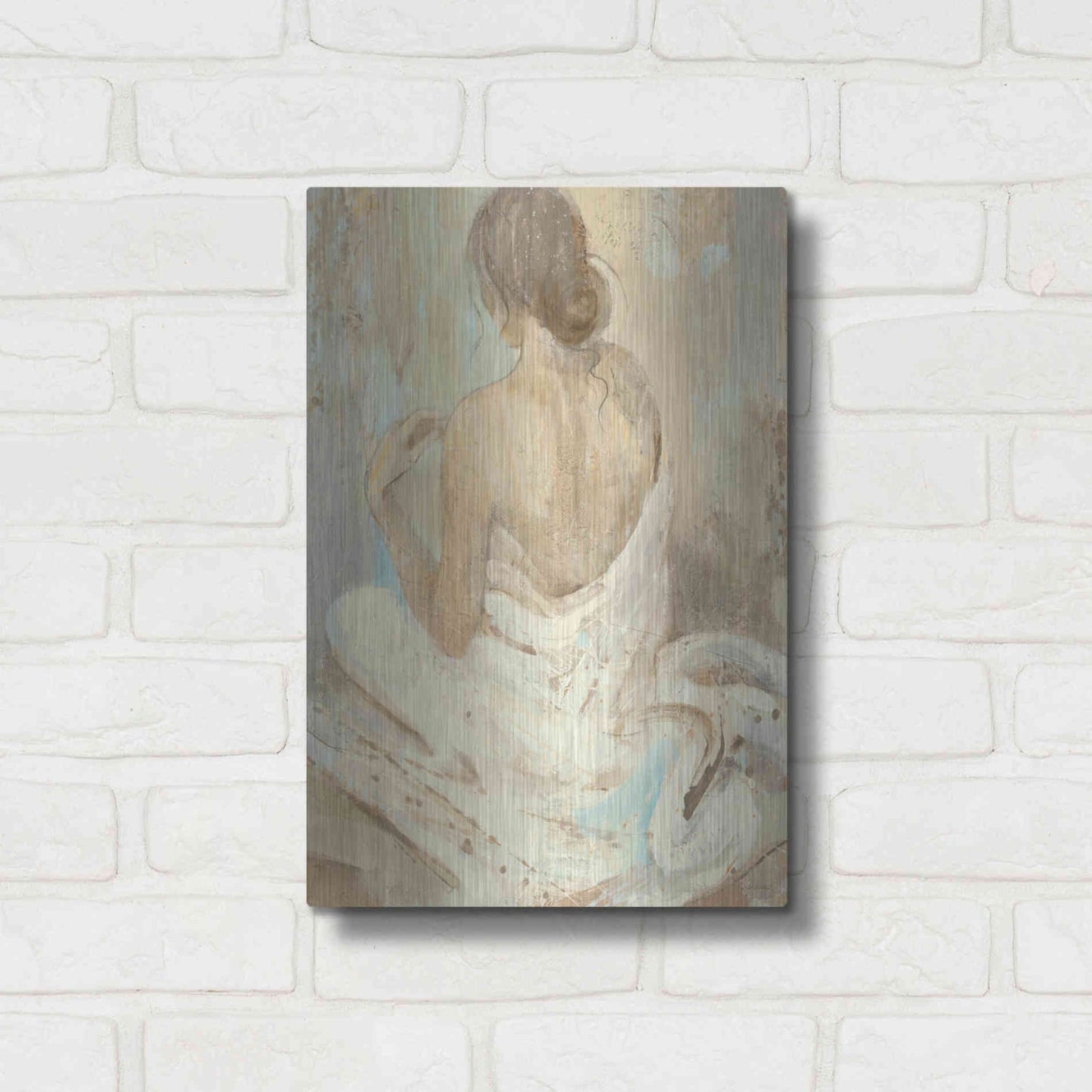 Luxe Metal Art 'Abstract Figure Study II' by Albena Hristova, Metal Wall Art,12x16
