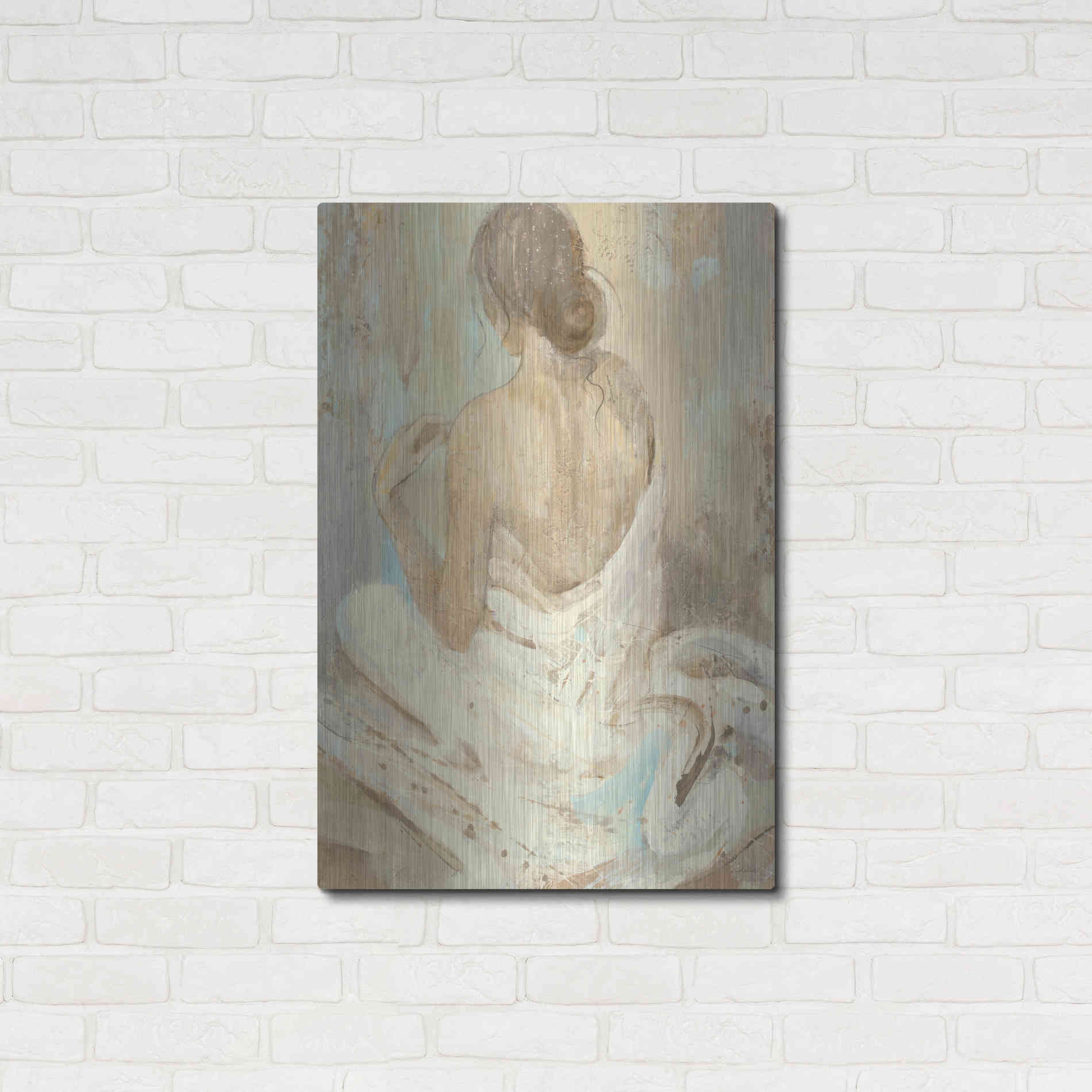 Luxe Metal Art 'Abstract Figure Study II' by Albena Hristova, Metal Wall Art,24x36