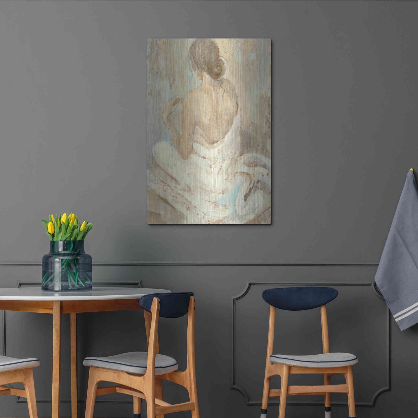 Luxe Metal Art 'Abstract Figure Study II' by Albena Hristova, Metal Wall Art,24x36