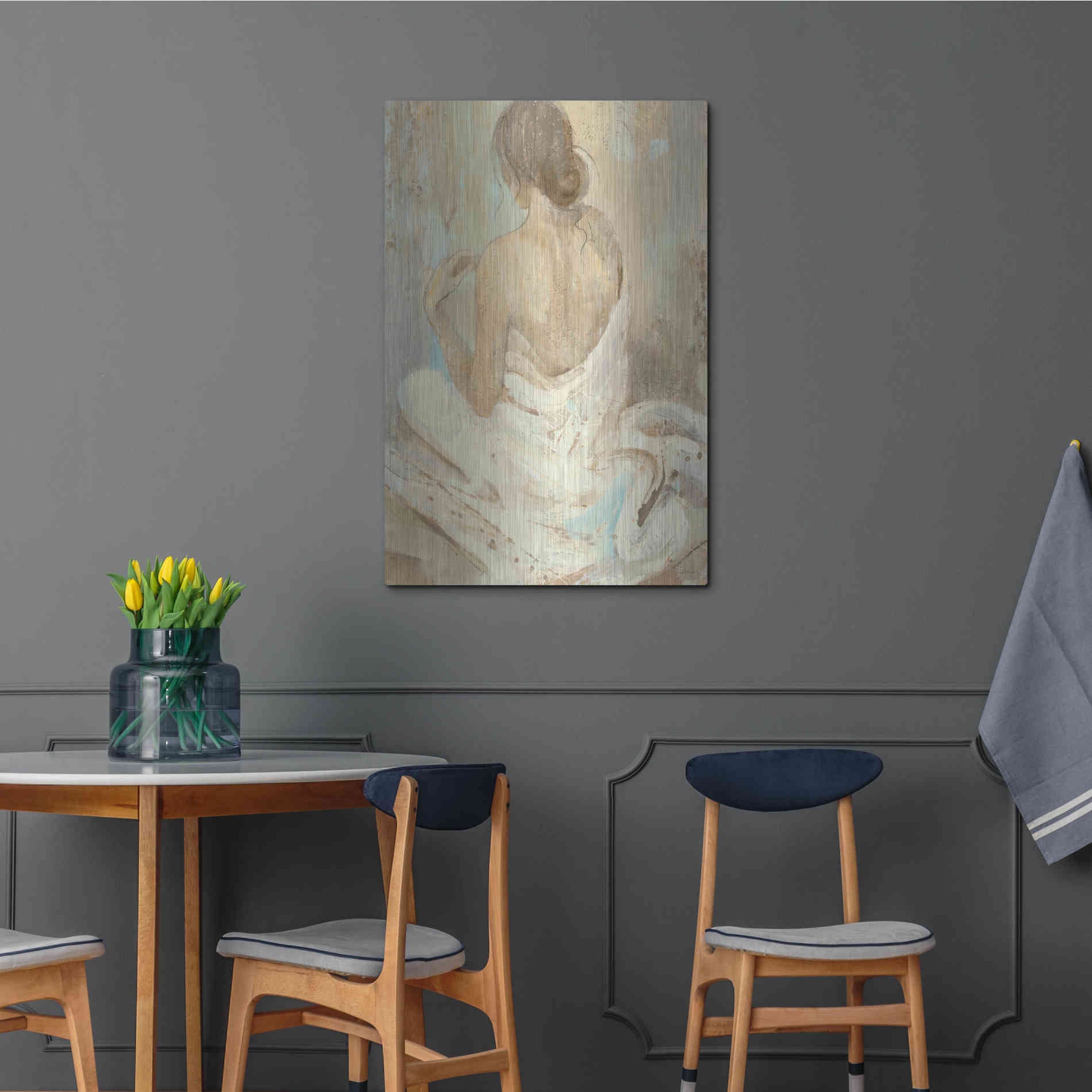 Luxe Metal Art 'Abstract Figure Study II' by Albena Hristova, Metal Wall Art,24x36