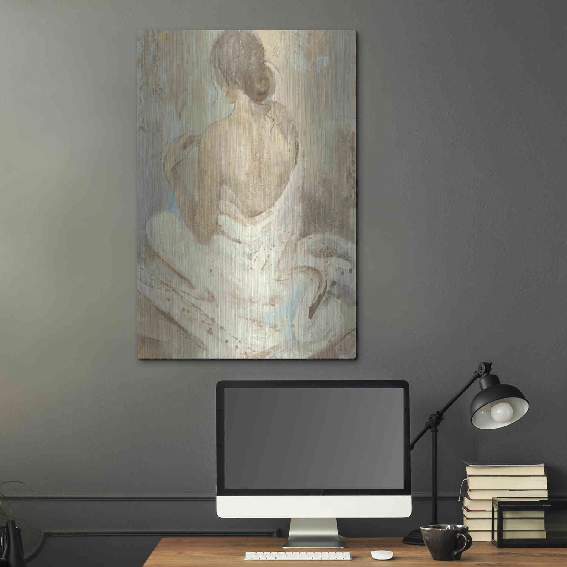 Luxe Metal Art 'Abstract Figure Study II' by Albena Hristova, Metal Wall Art,24x36