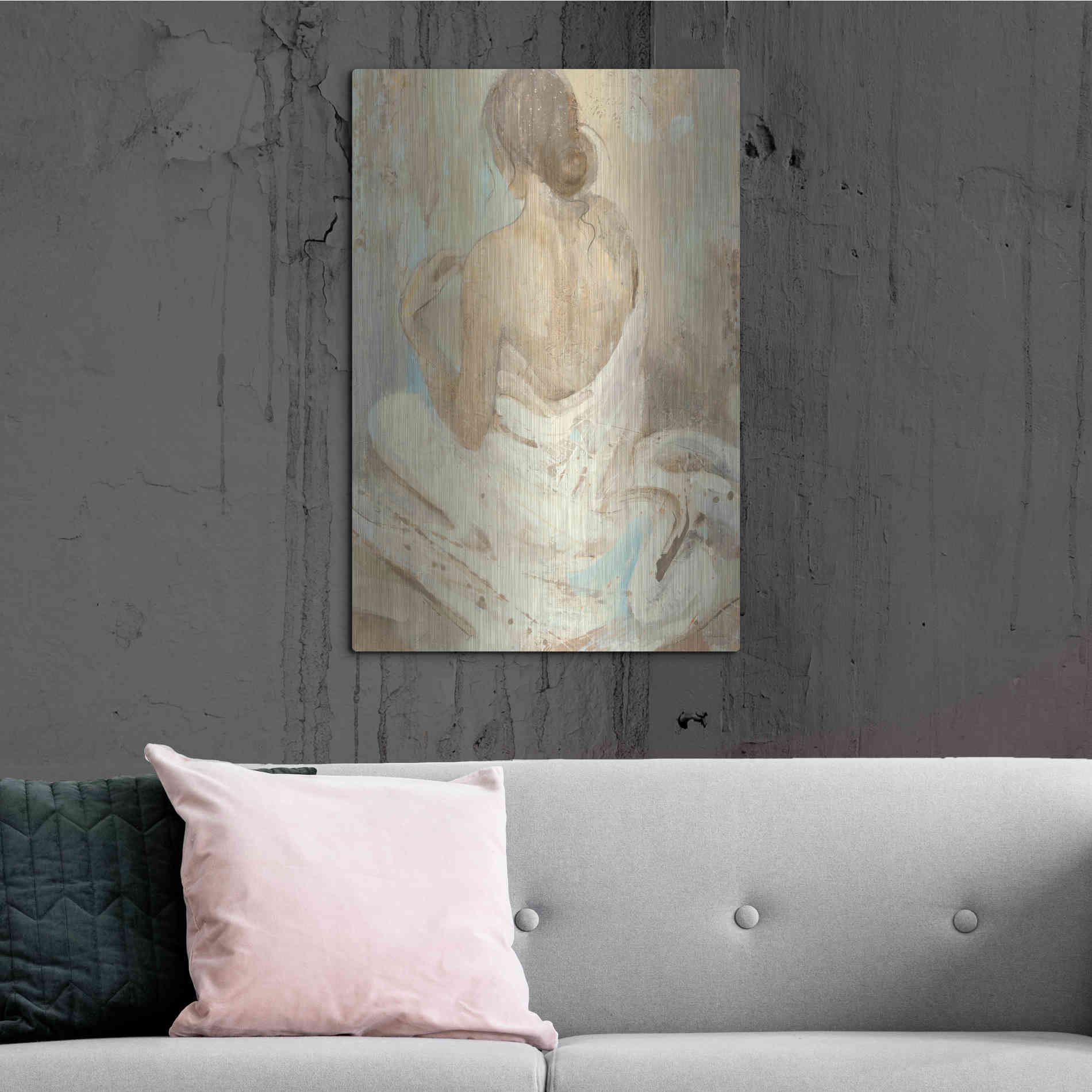 Luxe Metal Art 'Abstract Figure Study II' by Albena Hristova, Metal Wall Art,24x36