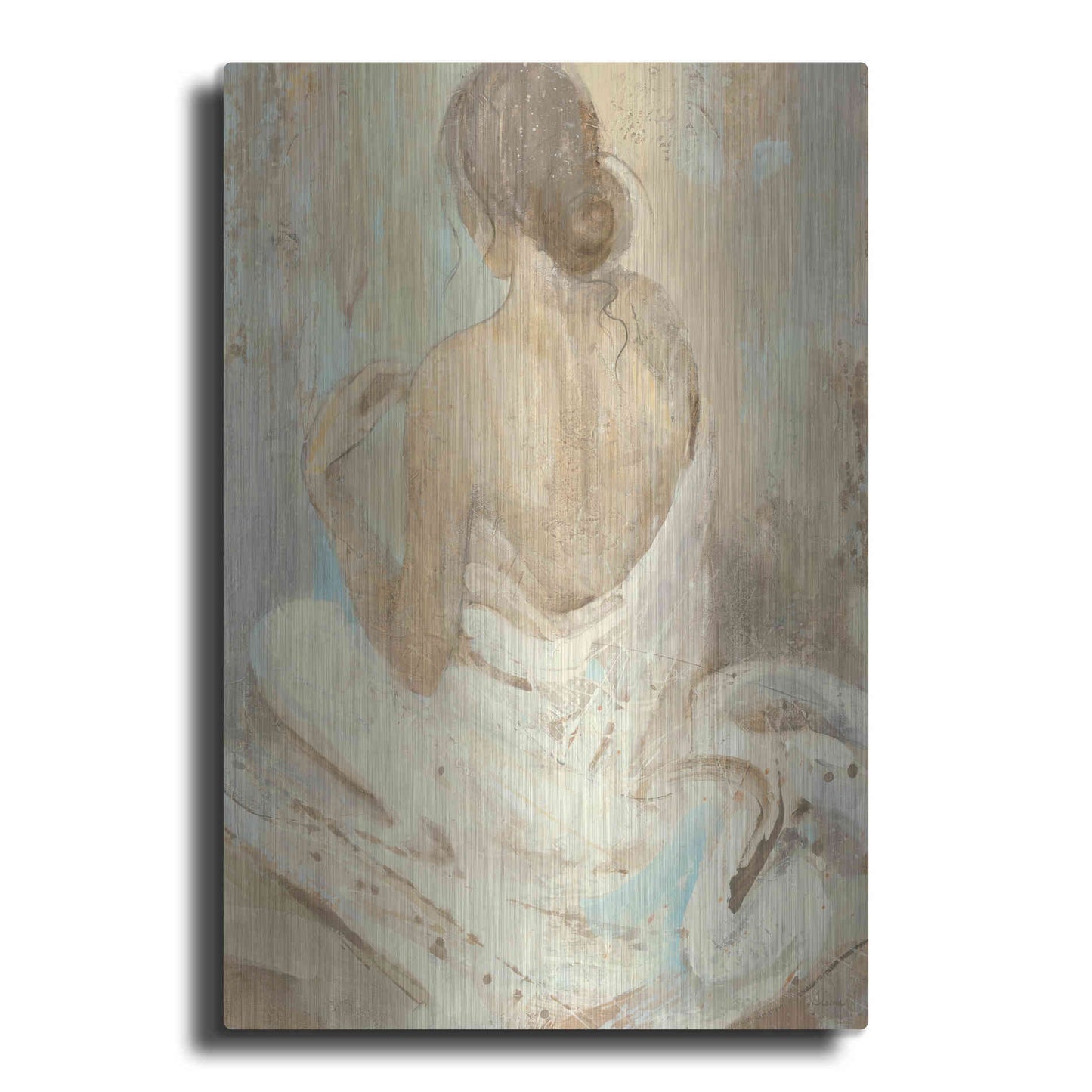 Luxe Metal Art 'Abstract Figure Study II' by Albena Hristova, Metal Wall Art