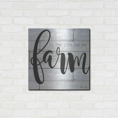 Luxe Metal Art 'Farm is the Life for Me' by Cindy Jacobs, Metal Wall Art,24x24
