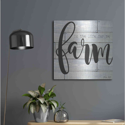 Luxe Metal Art 'Farm is the Life for Me' by Cindy Jacobs, Metal Wall Art,24x24