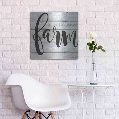 Luxe Metal Art 'Farm is the Life for Me' by Cindy Jacobs, Metal Wall Art,24x24