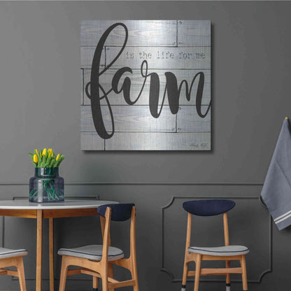 Luxe Metal Art 'Farm is the Life for Me' by Cindy Jacobs, Metal Wall Art,36x36