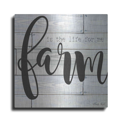 Luxe Metal Art 'Farm is the Life for Me' by Cindy Jacobs, Metal Wall Art