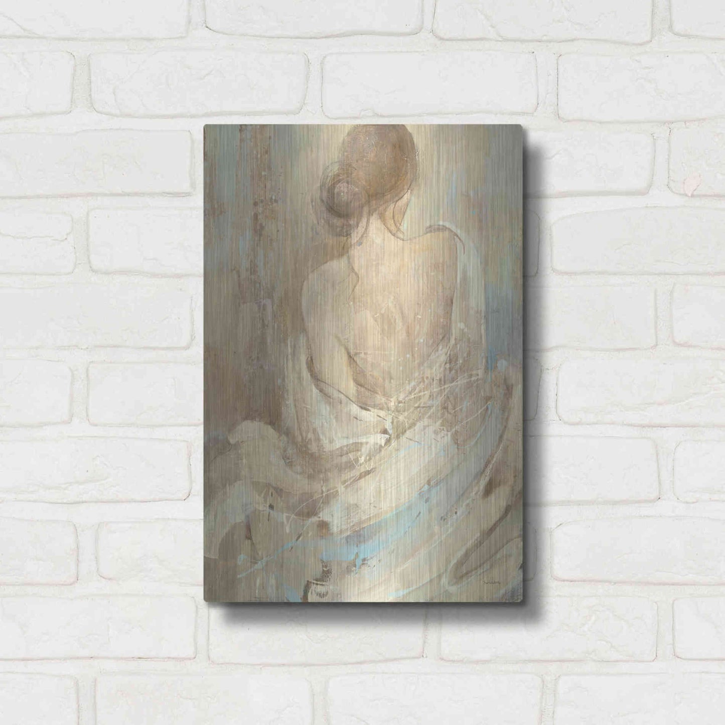 Luxe Metal Art 'Abstract Figure Study I' by Albena Hristova, Metal Wall Art,12x16