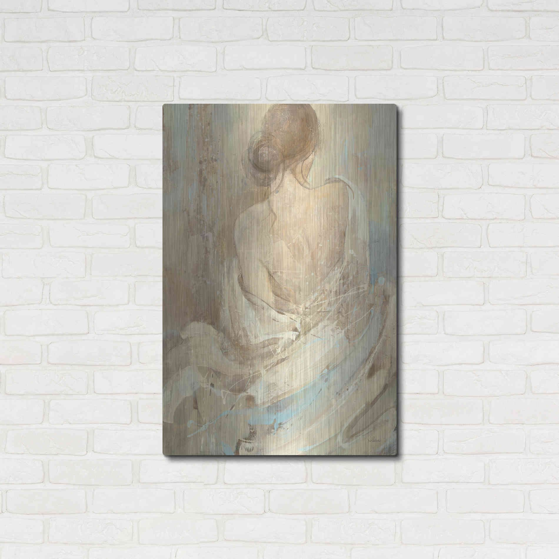 Luxe Metal Art 'Abstract Figure Study I' by Albena Hristova, Metal Wall Art,24x36