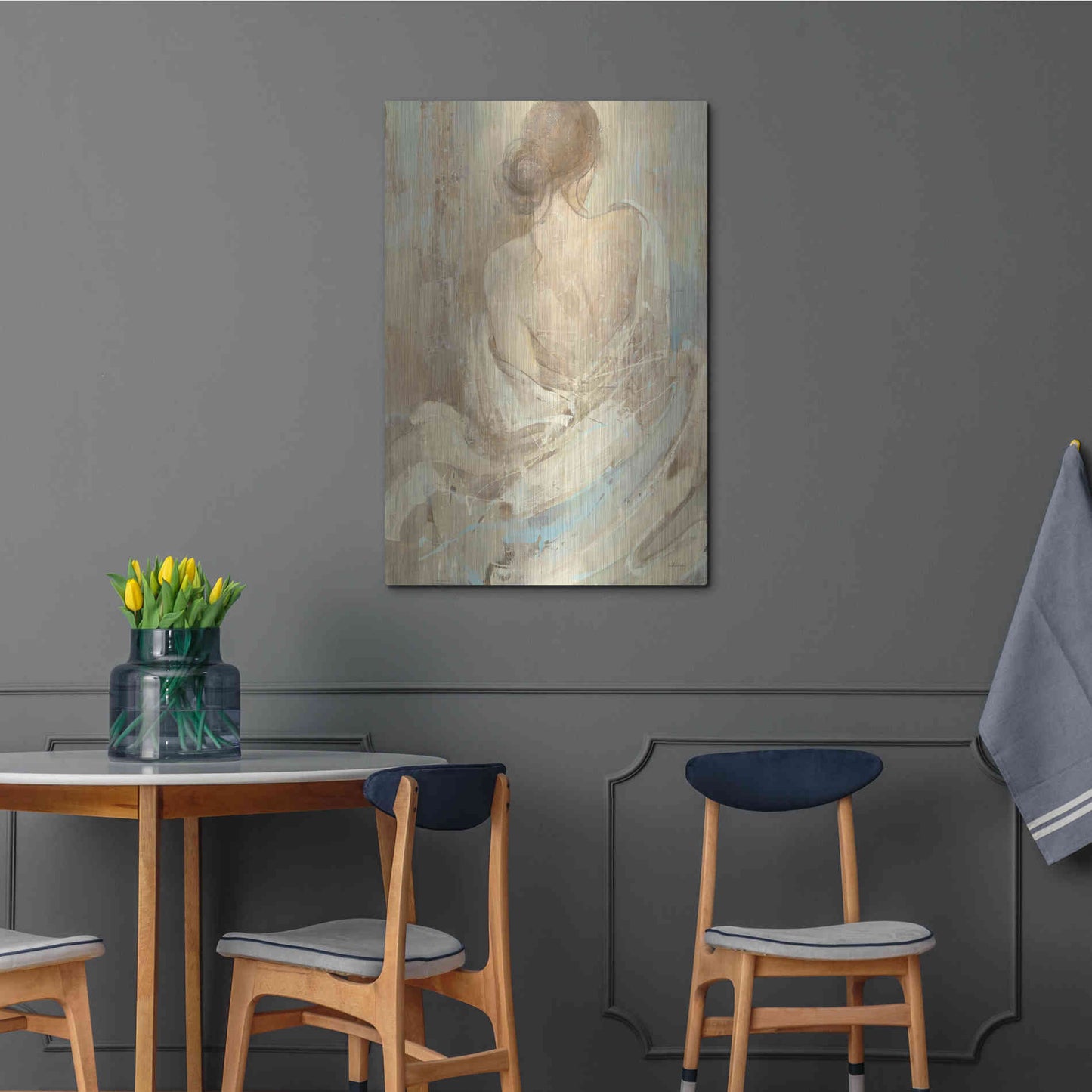 Luxe Metal Art 'Abstract Figure Study I' by Albena Hristova, Metal Wall Art,24x36